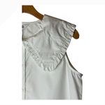 BB Dakota  Shirt Women Large White Peter Pan Collar Button Up Collar ID Top NWT Photo 5