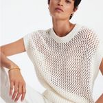 Madewell Open Stitch Sweater Tee Sz Medium 100% Cotton Photo 8