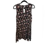 Alya Black Floral Hi-Low Cut Out Trapeze Dress Photo 1