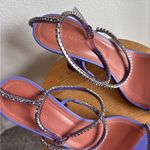 Amina Muaddi Gilda Glass Strap Sandals Size 40 Photo 5