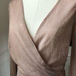 Saks 5th Avenue Blush Shimmer Wrap Dress NWT M Photo 3