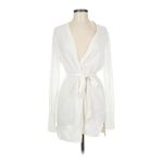 Gap sweater size Medium white linen cardigan belt Photo 2