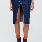 RE/DONE $395 NWT  MIDI DEMIN SKIRT HERITAGE RINSE STUD SZ 25 Photo 0