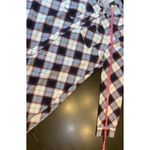 prAna  Oversized Plaid Flint Snap Front Collard Maxi Shirt Dress Outdoorsy Preppy Photo 11