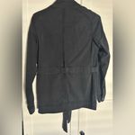 NWOT ASOS Parisian Tall denim jacket with belt in black Size 2 Photo 3