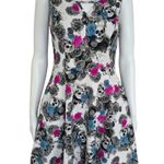 Hot Topic  Skull & Roses Watercolor Skater Dress – Size Small Photo 1