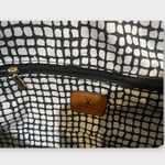 NWOT. Large Black Faux Leather Purse with Brown Straps Photo 6