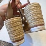 Marc Fisher Tan Suede Leather Espadrille Platform Sandals Womens 10 Beachy Shoes Photo 3