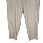 Soft Surroundings Women’s Cream Colored Size 1X Cargo Linen Blend Trouser Photo 3
