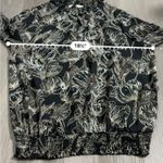 Allison Joy Evereve Ariel Black White Tan Floral Print Long Sleeve Top Size M Photo 9