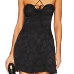 For Love & Lemons NWT  Women’s Black Melody Mini Dress Size Medium and necklace Photo 0