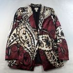 Chico's Chico’s 0 US S 4 Multicolor Floral Paisley Blazer One Button Career Academia Photo 2