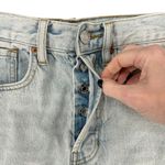 PacSun Stretch Dad Short Cut-Off Denim Jean Shorts Size 0 Light Wash Button Fly Photo 2