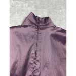 Tadashi Shoji Purple Shimmer Evening Peplum Blouse Ruched Sleeve Size 8 Elegant Photo 8