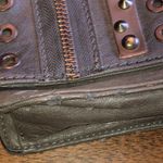 Mona B. Vegan Lifestyle Dark Gray Studded Boho Crossbody Shoulder Purse Photo 3