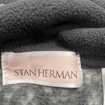 Stan Herman Sweater Jacket Size Large Fleece Lined Zip Gray White‎ Geometric Photo 4