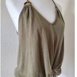 Blue Rain  Women Small Green Sleeveless Blouse Tank‎ Top Tortoise Accent &… Photo 2