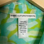 Diane Von Furstenberg ‎ Silk Cotton Swimsuit Cover Up Tunic Semi Sheer Size Large Photo 4