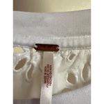 Free People  Women's White Eyelet Peplum Top L Photo 5