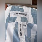 Good American  Baby Blue white stipe jeans size 24 Photo 6