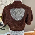 Anthropologie  Maeve Brown Y2K Eyelash Knit Sweater, Size XXS Photo 4