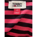 Tommy Jeans Pink and Navy Striped T Photo 3
