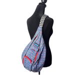 KAVU Bag Rope Sling Crossbody Fox Print Hiking Outdoor Limited Edition Blue Photo 1