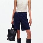 Madewell Split Crewneck Cardigan Tank Lighthouse Beige Knit Vest Cropped S NWT Photo 0