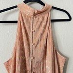 Anthropologie  Vickie Pink Metallic Halter Top NEW Size XL Photo 6