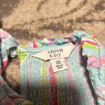 Crown & Ivy Pink and Green and blue smocked dress worn one time Photo 3