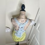 Free People NTM: Vintage  Yellow Striped Floral Backed Razorback Tank Top Sz M Photo 14