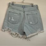 Altar'd State Altar’d State Light Wash Distressed High-Waisted Denim Shorts Size L Photo 1