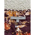 Stitch Fix Daniel Rainn  Cap Sleeve Open Neck Burgundy Floral Semi Sheer Top PXS Photo 3