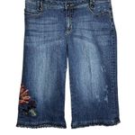 Akademiks Y2K Graffiti Embroidered Bermuda Capri Jean Shorts 38 | Streetwear Photo 0