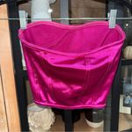 I am gia I.AM.GIA Vikki Corset crop top satin silky barbie pink y2k strapless disco Photo 3