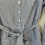 Vineyard Vines Vineyard Vine Sarah Blue and White Striped Button-Up Romper size 12 Photo 2