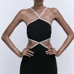 ZARA Cut Out Halter Mini Dress Casual Party Night Out Photo 1