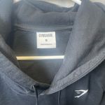 Gymshark ‎ Women's Black Cropped Athletic Hoodie Sweatshirt Size Medium Photo 2