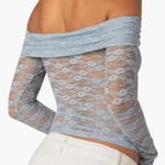 Edikted  Foldover Lace Off the Shoulder Crop Top Photo 1