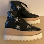 Stella McCartney women Black vegan leather platform Star Eysle star boots 5.5 Photo 3