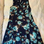 Altar'd State Altar’d State‎ navy blue flower dress Woman’s size L large Lined Summer short Photo 0
