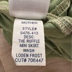 MOTHER The Ruffle Mini Skirt Size 26 Green Photo 8