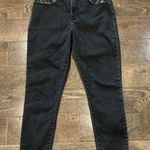 Abercrombie & Fitch  Black Leather-Trimmed Pants Photo 0