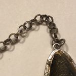 Elegant Silver Tone Shimmer Stone Boho Statement Necklace Photo 2