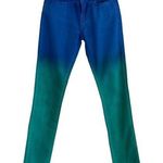 Desigual  Blue and Green Ombré Skinny Exotic Jeans Photo 0