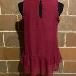 love on a hanger Cranberry Peplum Embellished Blouse Photo 1