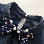 ASOS Pique Short Sleeve Top Beaded Collar Photo 9