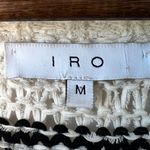 IRO  Odessa Striped Black Loose White Sweater size medium Photo 7