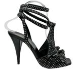 Saint Laurent KiKi 100 Micro Studded High Heel Ankle Wrap Sandals size 38.5 US8 Photo 10