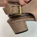 Life Stride ‎ women's tan soft system faux suede buckle chunky wedge heel shoes Photo 7